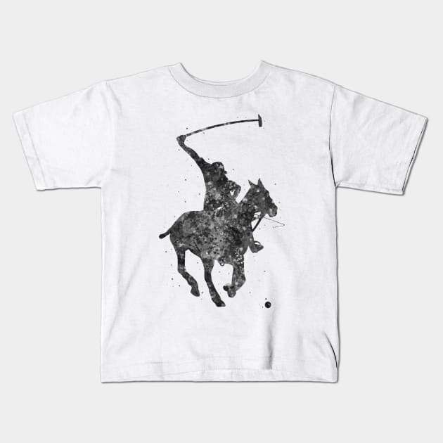 Polo sport black and white Kids T-Shirt by Yahya Art